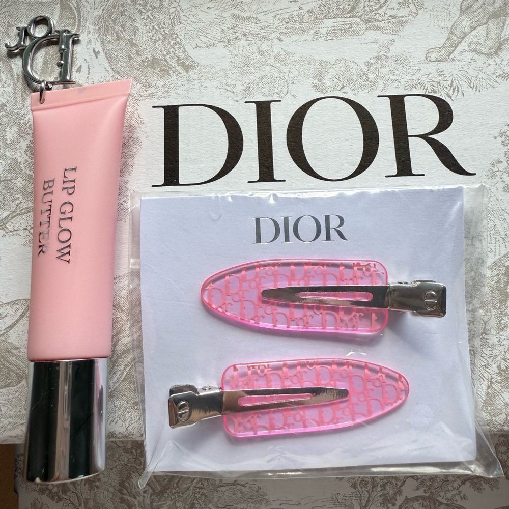 NWT Dior Hair Accessory - Pink Oblique print